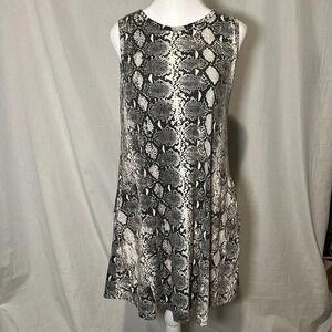 women’s snakeskin print sleeveless dress